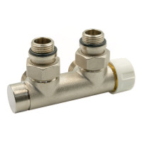 V37112QSB Вузел термостатичний TWIN THERMO НІКЕЛЬ кутовий ПРАВИЙ Ø1/2″ З x 3/4″ EK 50 мм Carlo Poletti Srl