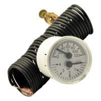 91392102 Капілярний термоманометр TI 40 P Ø40 1/4″ 4 бара 0/120°С L=1500 мм Cewal S.p.A.