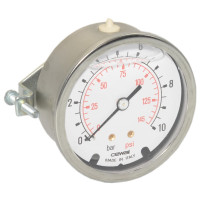 91498020S Манометр з кріпленням гліцериновий Ø63 1/4″ 10 бар фронтальний Cewal S.p.A.