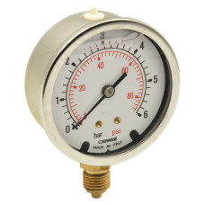 91492040 Манометр гліцериновий Ø63 1/4″ 25 бар вертикальний Cewal S.p.A.