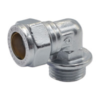 8106403 Коліно (ХРОМ) затискне з зовнішньою різьбою Ø15 x 1/2&Prime; З COMISA