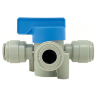 Кульовий кран триходовий Ø3/8&Prime; Polyacetal (HASV3/8-3/8G) CDC Fluidtech Europe S.r.l.