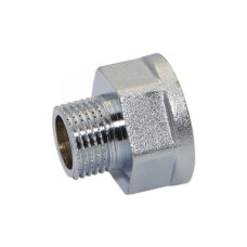 F272CR014 Перехідник (хром) (під ключ) Ø3/8&Prime;M х 3/4&Prime;F ЗВ FP Pattaroni