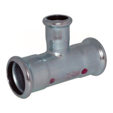 392028015 Трійник редукційний сталевий Ø28 х 15 х 28 оцинкований (опалення) STEELPRES® RM