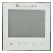 Термостат кімнатний Konveka BAC-1000EMLN-FAN 0-10V Fan, 5÷35 °C(± 0.5 °C),  24V, 50 ~ 60Гц, 1.5Вт, габарити:86x86x13.3мм, матеріал корпусу: вогнестійкий пластик, White