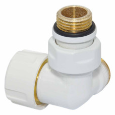 V175111EFDX Термоклапан трьохосьовий БІЛИЙ корпус + штуцер Ø1/2&Prime; х 24-19 DX (правий) FIRST CORNER Carlo Poletti Srl