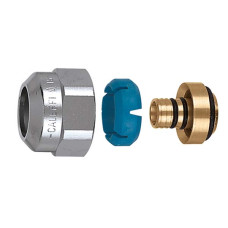 681524 Гайка хромована для пластикових і МП труб Ø3/4″ x 11,5÷12 / 14-16 мм Caleffi S.p.a