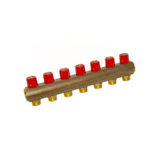 237E06050A Колектор з вентилями Ø1&Prime; х 7 х 3/4&Prime;ЗР (red/червоний) I=50 мм BIANCHI F.LLI S.P.A.