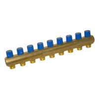 239E06050D Колектор з вентилями Ø1&Prime; х 9 х 3/4&Prime;ЗР (blue/синій) I=50 мм BIANCHI F.LLI S.P.A.