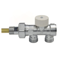 348400 Кран нижнього підключення радіатора горизонтальний Ø1/2&Prime; x 23 p. x 1,5 (проток 100%) CALEFFI