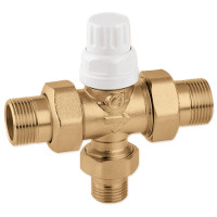 677050 Вентиль зоновий триходовий під термоголовку Ø3/4&Prime; х 1/2&Prime; х 3/4&Prime; 10 bar 0÷95 °C Caleffi S.p.a