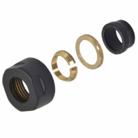 A33110EFS9005OEK Гайка для мідної труби Ø16 мм x 3/4&Prime; EK BLACK MATTE Carlo Poletti Srl