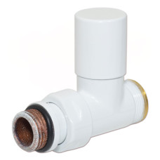 V150511EF Кран радіаторний прямий БІЛИЙ Ø1/2&Prime; х 24-19 COMPACT Carlo Poletti Srl