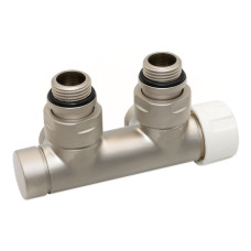 V37110LSB Вузел термостатичний TWIN THERMO SATIN NICKEL кутовий ПРАВИЙ Ø1/2″ З x 3/4″ EK 50 мм Carlo Poletti Srl