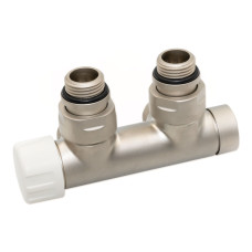 V37110LSBSX Вузел термостатичний TWIN THERMO SATIN NICKEL кутовий ЛІВИЙ Ø1/2″ З x 3/4″ EK 50 мм Carlo Poletti Srl