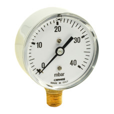 91406202 Манометр газовий Ø63 60 мб вертикальний Cewal S.p.A.