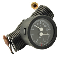 91392120 Капілярний термоманометр TI 52 P Ø52 1/4″ 4 бара 0/120°С L=1500 мм Cewal S.p.A.