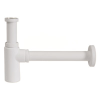 486114B Сифон латунний білий BIANCO для умивальника (під автопробку) BRIGITTE Ø32 х 1 1/4″ Ghidini SpA
