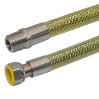 T04S25S20D00 SuperGas Шланг-трубка нержавійка для газу Ø1/2&Prime; х 1/2&Prime; ВЗ L=2,0 м PARIGI