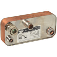 17B1951600 Теплообмінник ZB 195 (INOX AISI 316L) 16 пластин Ø1/2&Prime;G / Ø3/4&Prime;G / Ø3/4&Prime;НГ / Ø21мм -10/+120°C Zilmet S.p.A.
