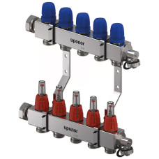 1133474 Колектор (нержавійка кв. профіль) з витратомірами Vario C FM Ø1 НГ x 6 х 3/4&Prime; Uponor GmbH