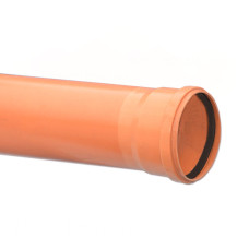 Труба для зовнішньої каналізації SN2 Ø110 x 2,2 мм L=1000 мм PVC Valrom Україна