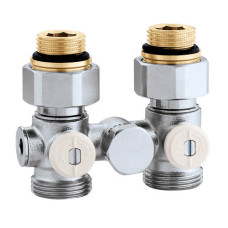 301241 Кран нижнього підключення сталевого радіатора Ø1/2″ x 3/4″ прямий 50% Caleffi S.p.a.