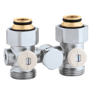 301250 Кран нижнього підключення сталевого радіатора Ø3/4″ x 3/4″ прямий 50% Caleffi S.p.a.
