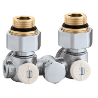 301341 Кран нижнього підключення сталевого радіатора Ø1/2″ x 3/4″ кутовий 50% Caleffi S.p.a.