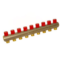 239E06050A Колектор з вентилями Ø1&Prime; х 9 х 3/4&Prime;ЗР (red/червоний) I=50 мм BIANCHI F.LLI S.P.A.