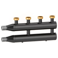 550020 Сталевий колектор Ø1 1/4″ З x 1 1/2″ В (накидні гайки) 2 пари 125 мм 10 bar 5÷110°C Caleffi S.p.a.