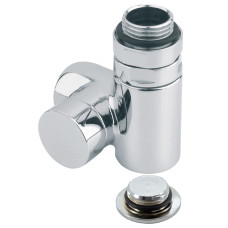 V110410BDX Кран відсікаючий трьохосьовий ХРОМ Ø1/2&Prime; DX (правий) COMBI CORNER (підкл. тену) Carlo Poletti Srl