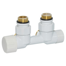 V137112EFSX Вузел термостатичний FIRST PIASTRE БІЛИЙ кутовий Ø1/2&Prime; З x 3/4&Prime; EK 50 мм ЛІВИЙ Carlo Poletti Srl