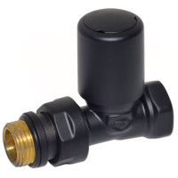 V140710EFS9005O Кран радіаторний прямий BLACK MATTE Ø1/2&Prime; FIRST Carlo Poletti Srl