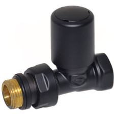 V140710EFS9005O Кран радіаторний прямий BLACK MATTE Ø1/2&Prime; FIRST Carlo Poletti Srl