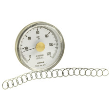 91616000 Біметалевий накладний термометр для труб BRC 63 VI Ø63 0/120°С Cewal S.p.A.