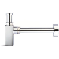 494114 Сифон квадратний для умивальника латунний ХРОМ (під автопробку) SOFIA Ø32 х 1 1/4″ Ghidini SpA