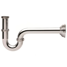 560114 Сифон латунний ХРОМ трубчатий для умивальника (під автопробку) Ø32 х 1 1/4″ Ghidini SpA