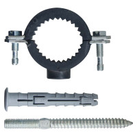 355/G 355100001 Хомут прогумований сталевий PRATIKO® 1&Prime; Ø33÷35 мм з кронштейном M8 x 100 мм RM
