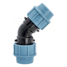 1018 UNIDELTA Коліно 45° Ø20 PN16 PP-B (УФ захист)