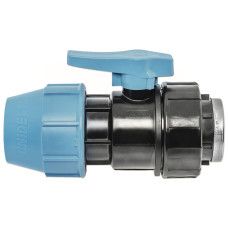 1071 UNIDELTA Кран кульовий для ПЕ труб Ø63 x 2&Prime; ВР PP-B (УФ захист)