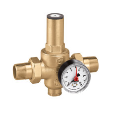 536070 Редуктор зниження тиску мембраний (статика /динаміка) Ø1 1/4″ з отвором під манометр Max. 25 bar 0,5÷6 bar 80°C Caleffi S.p.a