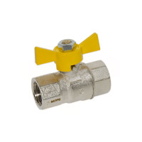 79520004 Кран газовий кульовий MISSUORI GAS Ø1/2″ ВВ ″метелик″ –10°C/+60°C Idrosanitaria Bonomi