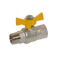 79550004 Кран газовий кульовий MISSUORI GAS Ø1/2″ ВЗ ″метелик″ –10°C/+60°C Idrosanitaria Bonomi