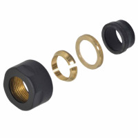 A58409E9005O Гайка для мідної труби Ø15 мм x 24-19 BLACK MATTE Carlo Poletti Srl
