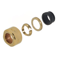 A58409H Гайка для мідної труби Ø15 мм x 24-19 GOLD Carlo Poletti Srl