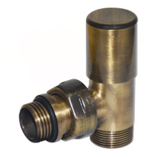 V150111M Кран радіаторний кутовий BRUSH BRONZE Ø1/2&Prime; х 24-19 COMPACT Carlo Poletti Srl