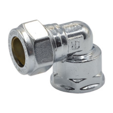 8106503 Коліно (ХРОМ) затискне з внутрішньою різьбою Ø15 x 1/2&Prime; В COMISA