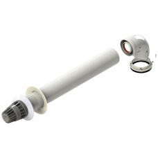 A31966 Коаксиальний горизонтальний комплект ПЗ/ГВ для традиційних котлів Ø60/100 mm (коліно і термінал L=750 mm) GROPPALLI S.R.L.