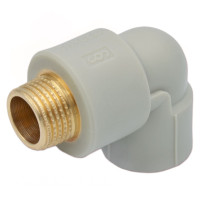 P234016012 Коліно PP-R з зовнішньою різьбою Ø16 x 1/2&Prime; PRAWTECH Sp. z o.o.